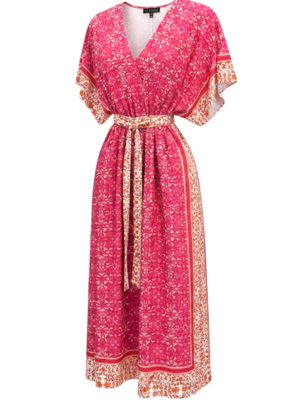 Eloquii Boho Wide Leg Kimono Cropped Jumpsuit Size 14/16
